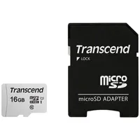Transcend Micro Sdhc Speed Class Uhs-1 Sd Adapter 16Gb Ts16Gusd300S-A Atmiņas karte