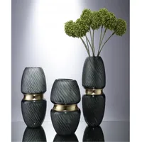 Evelekt Vase Luxo D12Xh28Cm green/gold  Vāze