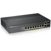 Zyxel Gs1920-8Hpv2 Managed Gigabit Ethernet 10/100/1000 Poe Black Gs1920-8Hpv2-Eu0101F Komutators