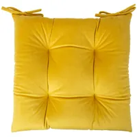 Evelekt Chair cushion Velvet 2, 40X40Cm, yellow  Spilvens krēslam
