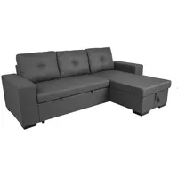 Evelekt Corner sofa bed Carita dark grey  Stūra dīvāngulta
