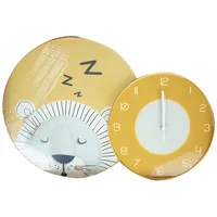 Evelekt Wall clock Fun Lion with a picture 40X60Cm