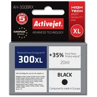 Activejet  Ah-300Brx Hp Printer Ink, Compatible with 300Xl Cc641Ee Premium 20 ml black. Prints 35 more. Tintes kasetne