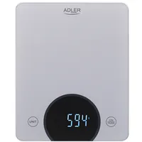Adler Kitchen Scale Ad 3173S Maximum weight Capacity 10 kg, Graduation 1 g, Display type Led, Grey  Svari