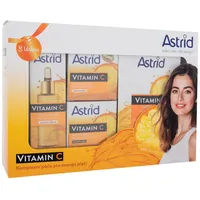 Astrid Vitamin C Women Serum 30 ml  Day Cream 50 Night Energizing Textile Mask 20 Ādas serums