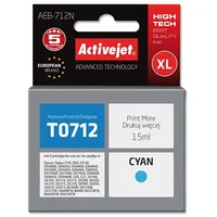 Activejet  Aeb-712N Ink cartridge Replacement for Epson T0712, T0892, T1002 Supreme 15 ml cyan Tintes kasetne
