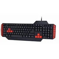 Gembird Usb Gaming Kit 8716309113557 Black Red Ggs-Umg4-02 Klaviatūra