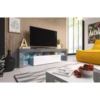 Cama Meble Tv stand Toro 158 grey/white gloss Toro158 Sz/Bi galdiņš
