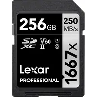 Lexar Pro 1667X Sdxc Uhs-Ii U3 V60 R250/W120 256G Lsd256Cb1667 Atmiņas karte
