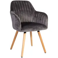 Evelekt Chair Ariel 58X58,5Xh85Cm, cover material fabric, color grey, beech wooden legs  Krēsls
