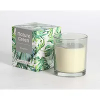 Evelekt Scented candle in glass Nature Green H9,5Cm, Evergreen