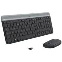 Logitech Mk470 keyboard Mouse included Usb Qwerty Us International Graphite 920-009204 KlaviatūraPele