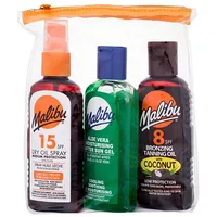 Malibu Dry Oil Spray Tanning Spf15 100 ml  Bronzing Spf8 After Sun Gel Aloe Vera Saules aizsargājošs losjons ķermenim