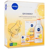 Nivea Q10 Energy Women Daily Facial Cream 50 ml  Micellar Water 400 Textile Mask Dienas krēms