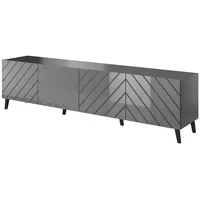 Cama Meble Rtv cabinet Abeto 200X42X52 graphite/gloss Rtv200 Gr Tv galdiņš