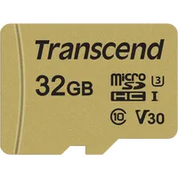 Transcend Gold 500S Microsd W/Adp V30 R95/W60 32Gb Ts32Gusd500S Atmiņas karte