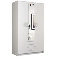 Top E Shop Topeshop Romana 120 Biel bedroom wardrobe/closet 6 shelves 3 doors White Kpl Skapis