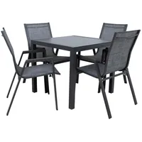Evelekt Garden furniture set Delgado table and 4 chairs  Mēbeļu komplekts