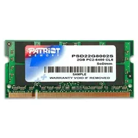 Patriot Memory Ddr2 2Gb Cl5 Pc2-6400 800Mhz Sodimm memory module Psd22G8002S Operatīvā atmiņa Ram