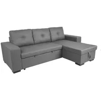 Evelekt Corner sofa bed Carita grey  Stūra dīvāngulta