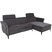 Evelekt Corner sofa Dayton Rc, electric recliner, dark grey  Stūra dīvans