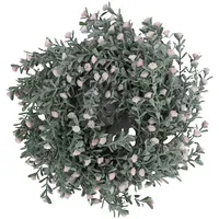 Evelekt Wreath Flowerly D24Cm, pink flowers  Mākslīgais zieds