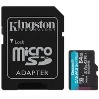 Kingston Memory Micro Sdxc 64Gb Uhs-I/W/Adapter Sdcg3/64Gb Atmiņas karte