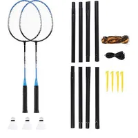 Nils Extreme Nrz012 Steel badminton set 2 rackets  3 shuttlecocks 195X22Cm net case 14-20-368 Badmintona komplekts