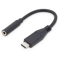 Digitus Usb Type-C Audio adapter cable, - 3.5Mm M/F, 0.2M, input/output, Version 3.1 Ak-300321-002-S	 Black, 3.5Mm,  Adapteris