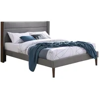 Evelekt Bed Texas with mattress Harmony Delux 160X200Cm, grey  Gulta