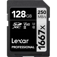 Lexar Pro 1667X Sdxc Uhs-Ii U3 V60 R250/W120 128G Lsd128Cb1667 Atmiņas karte
