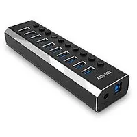 Lindy 10 Port Usb 3.0 with On/Off Switches 43370 centrmezgls