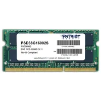 Patriot Memory 8Gb Pc3-12800 memory module 1 x 8 Gb Ddr3 1600 Mhz Psd38G16002S Operatīvā atmiņa Ram