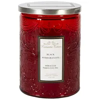 Evelekt Aromātiskā svece stiklā Romantic Times, D8Xh11Cm, sarkana Smaržas- Black Pomegranate  Svece