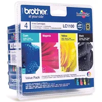Brother Value Pack Lc-1100Bk/C/M/Y Lc1100Valbpdr Tintes kasetnes komplekts
