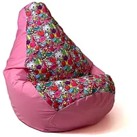 Go Gift Sako bag pouffe pear print pink fairy L 105 x 80 cm  Sēžammaiss