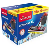 Vileda Ultramax Box Xl Mop  bucket DryWet Microfiber Black, Red 160932 Grīdas uzkopšanas komplekts