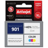 Activejet  Ah-901Cr Hp Printer Ink, Compatible with 901 Cc656Ae Premium 21 ml colour. Prints 40 more. Tintes kasetne