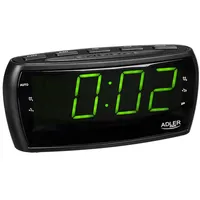 Adler Ad 1121 radio Clock Analog  digital Black Radio