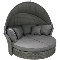 Evelekt Muse-2 with Canopy and Cushions 153X80Xh22См Grey  Dīvāns