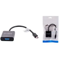 Lanberg Ad-0006-Bk video cable adapter 0.2 m Vga D-Sub Mini Displayport Black Adapteris
