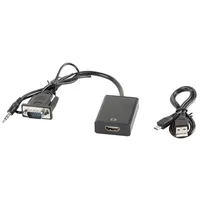 Lanberg Ad-0021-Bk video cable adapter 0.2 m Hdmi Type A Standard Vga D-Sub Black Adapteris