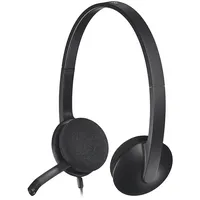 Logitech H340 Usb Computer Headset Wired Head-Band Office/Call center Type-A Black 981-000475 Austiņas