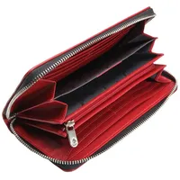 Esquire Zipper Large Wallet Piping, Black/Red  Maks