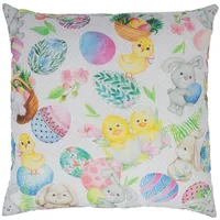Evelekt Pillow Loneta 45X45Cm, spring and the rabbit  Spilvens