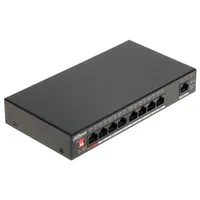 Dahua Switch Type L2 Desktop/Pedestal Rack 1X10Base-T / 100Base-Tx 1000Base-T Poe ports 8 96 Watts Dh-Pfs3009-8Et1Gt-96-V2 Komutators