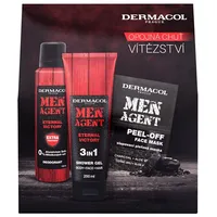 Dermacol Men Agent Shower gel Eternal Victory 3In1 250 ml  Deodorant 150 Facial Mask Peel-Off Face 2X7,5 Dušas želeja
