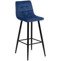 Evelekt Bar chair Chilli dark blue velvet  Bāra krēsls
