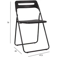 Evelekt Folding chair Piknik black/plastic  Saliekams krēsls
