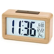 Aboveclock Digitālais modinātājs, koks ar sensoru moduļiem, galda pulkstenis lielu displeju